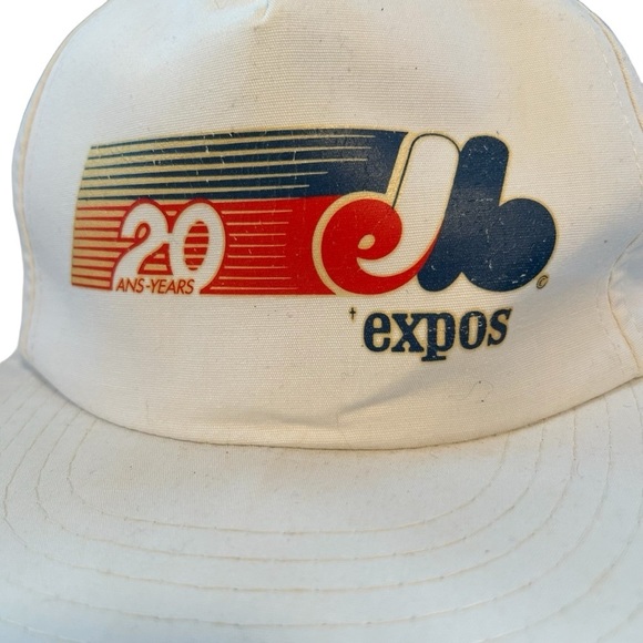 Vintage 1989 MLB Montreal Expos 20th Anniversary Adjustable Snapback Hat OSFM - Picture 3 of 10